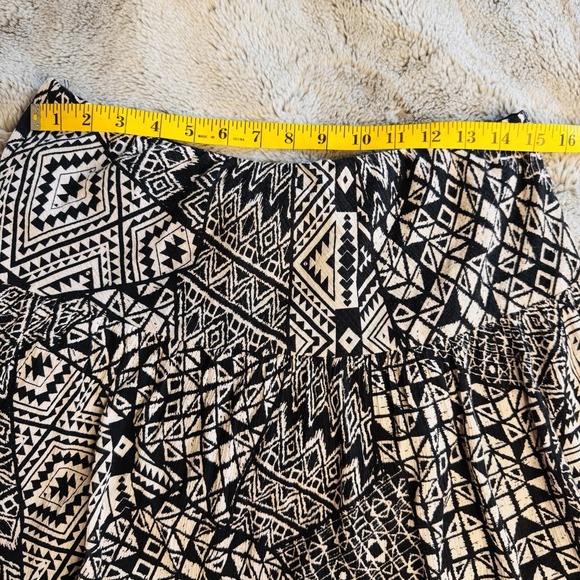 Chaps Women's Maxi Skirt Sz M Geometric‎ Print Black & White - Picture 13 of 16